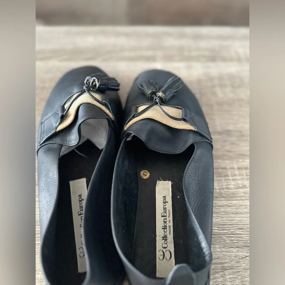 Elegant Black Leather Loafers with Tassels - Picture 8 of 9